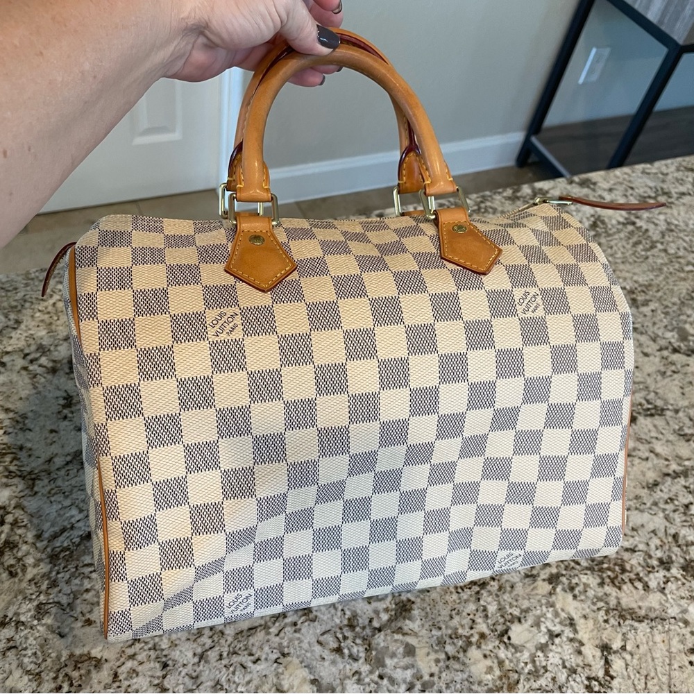 Authentic LV Daimer Azur Speedy 30